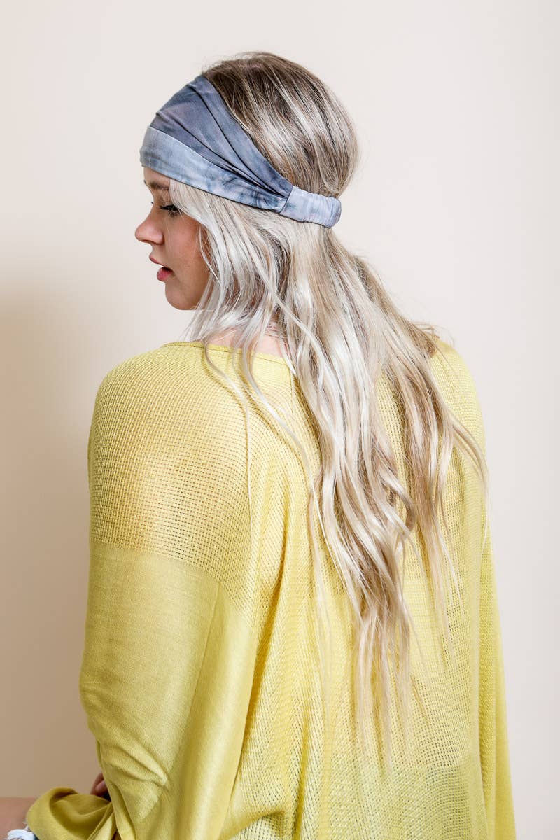 Boho Chic Wide Band Tie-Dye Headwrap ?