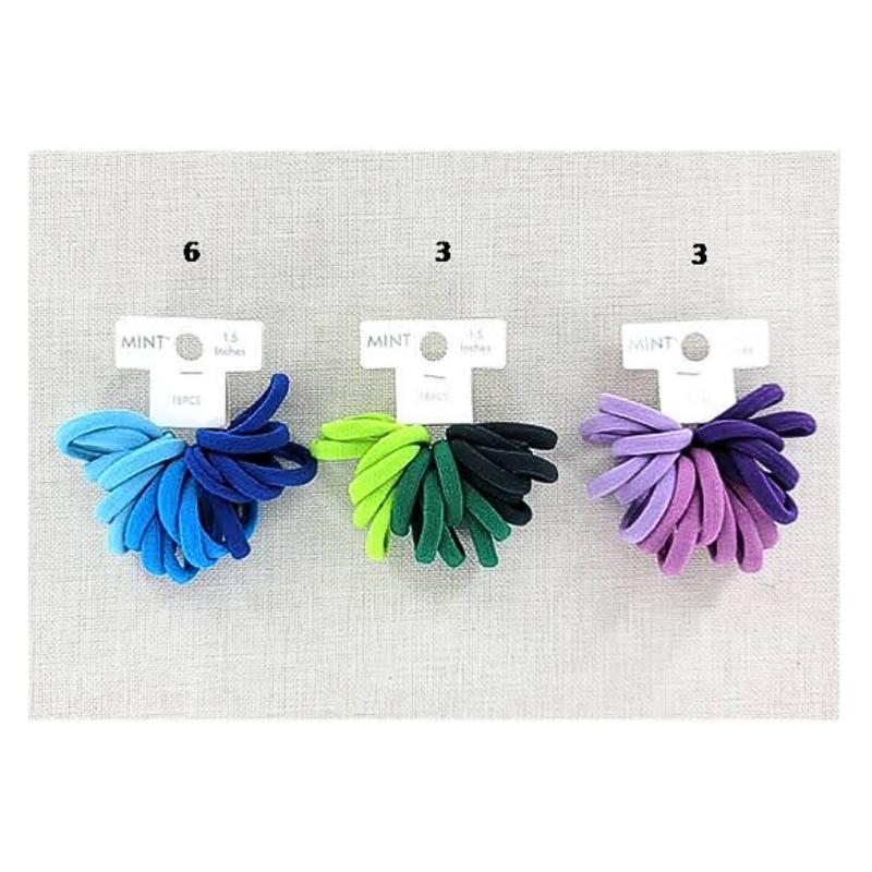Seamless Nylon Hair Tie 18 Pce Set