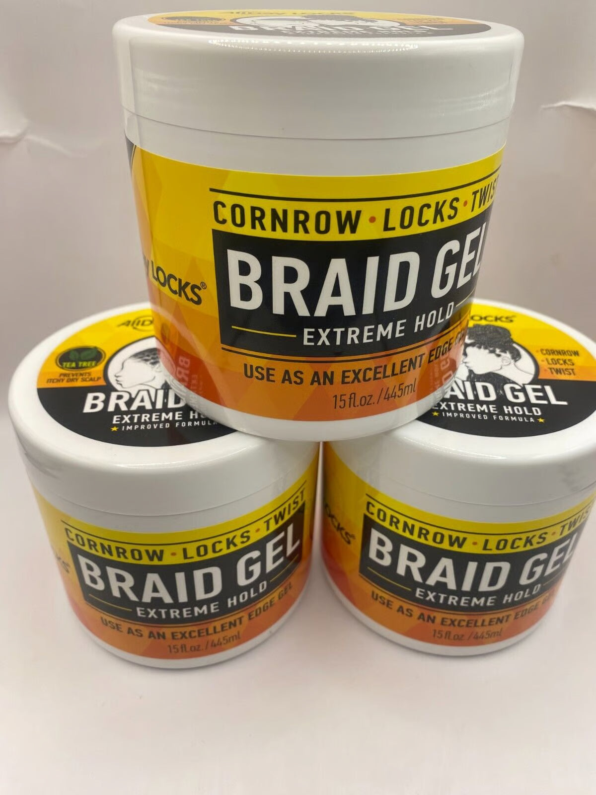 AllDay Locks Braid Gel Extreme Hold - 15 oz / 445 ml for Cornrows, Braids, Locks & Twists