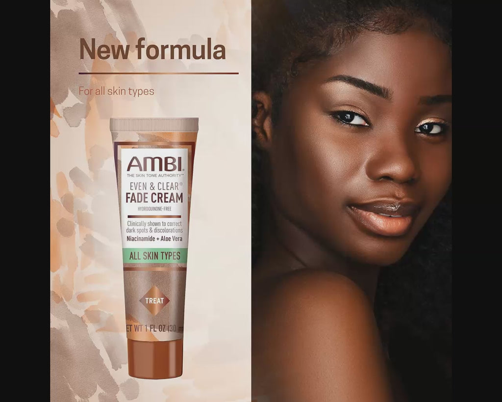 AMBI Even & Clear Fade Cream Hydroquinone Free Niacinamide + Vitamin C + Aloe Vera Moderate Dark Spots 1oz/30ml