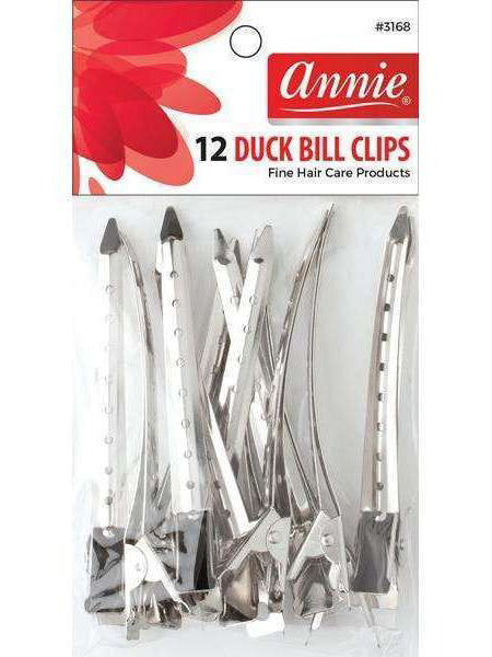 Annie #3168 Duck Bill Hair Clips – Professional Sectioning Clips for Styling, Cutting & Blow Drying