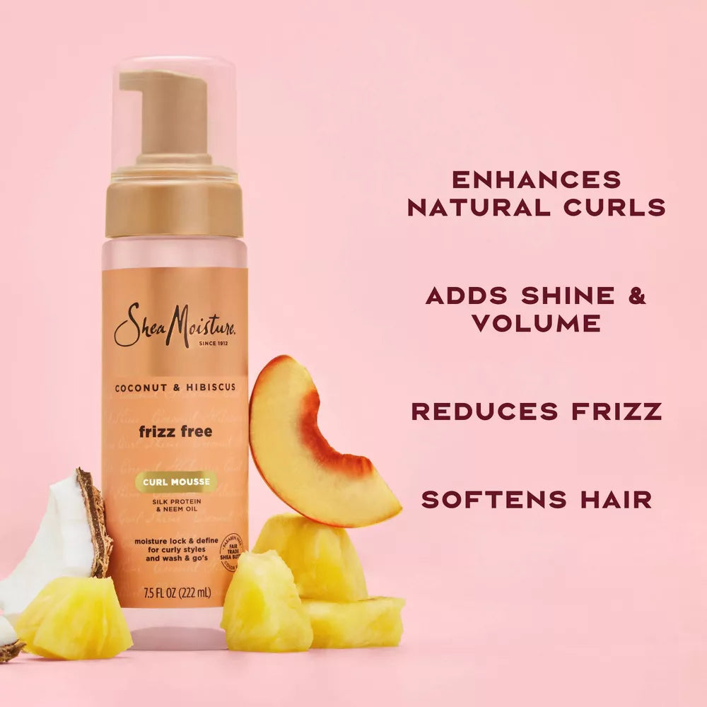 Shea Moisture Coconut & Hibiscus Frizz‑Free Curl Mousse