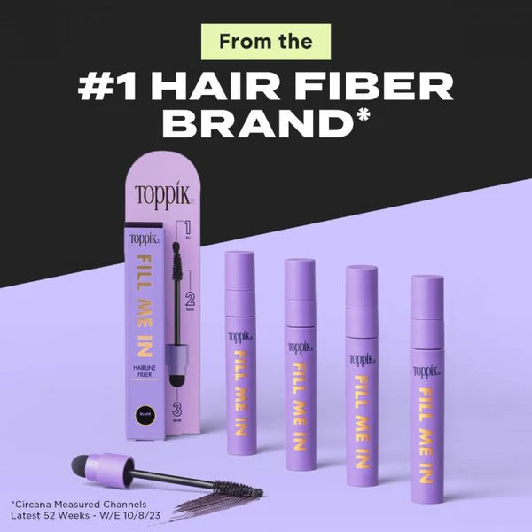 TOPPIK Fill Me In Hairline Filler - Black Hair Touch-Up for Thinning Hair